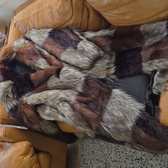 Zara Brown Patchwork Teddy Jacket - Picture 5 of 17